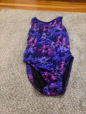 Dolfin Purple and Pink Abstract Swimwear Piece